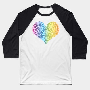 Turing Pattern Sunburst Love Heart (Full Spectrum) Baseball T-Shirt